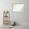 Beveled Wood Bathroom Wall Mirror, Low Luster Silver Frame
